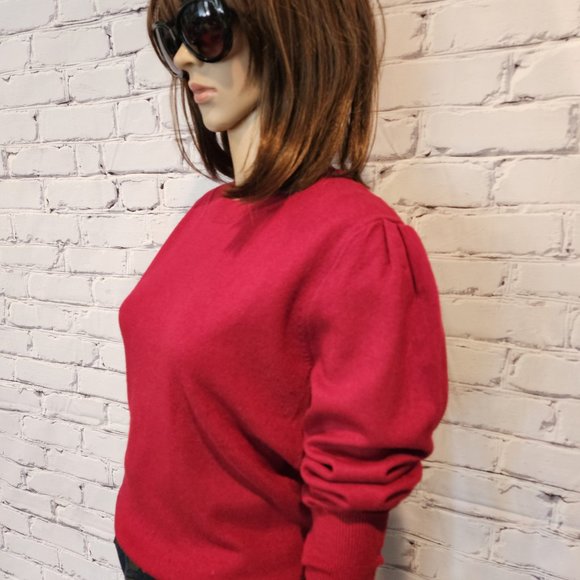 MASSIMO DUTTI, red wool sweater, size: large - Picture 8 of 11